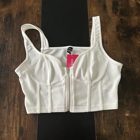 SHEIN Ivory Bustier Crop Top - Picture 1 of 1